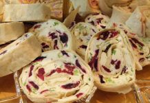 Feta Cranberry Pinwheels