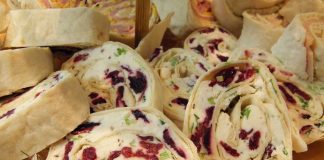 Feta Cranberry Pinwheels