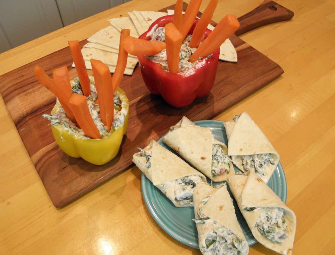 Spinach Dip Roll-Ups