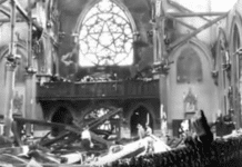 Fire devastates St. Columba Cathedral in 1954