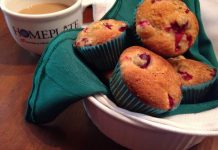 Cranberry Orange Muffins | These muffins are both sweet and tart and go well with coffee. Recipe contributed and prepared by Stacey Adger.