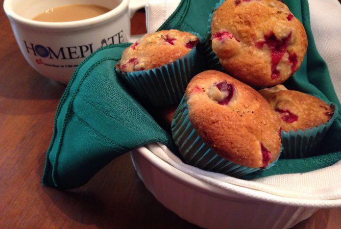 Cranberry Orange Muffins | These muffins are both sweet and tart and go well with coffee. Recipe contributed and prepared by Stacey Adger.