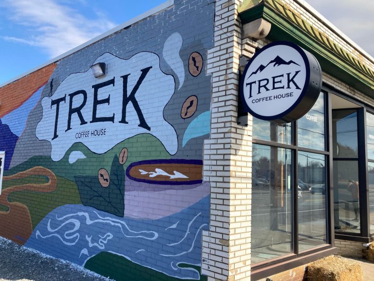 YSU art students complete mural at Trek Coffee House