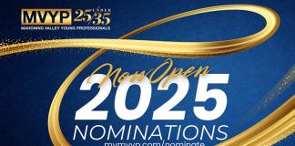 Mahoning Valley Young Professionals will close nominations for its “25 Under 35 Awards” on Monday, March 10. Nominations can be submitted online.