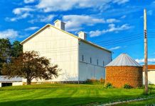 Where to find summer farmers markets in the Mahoning Valley. This photo depicts the barn and fields at Villa Maria.