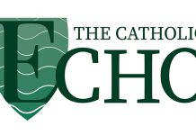 Logo for The Catholic Echo, the media and publishing company owned by the Diocese of Youngstown. The Catholic Echo includes a website, print magazine and podcasts.