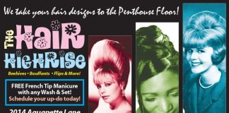 Fake Ad Contest winner - June 2025! Our ad depicts The Hair High Rise on Aquanet Lane.