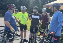 This image depicts Out-Spokin’ Wheelmen members at a recent biking event. Sept. 14 bicycle tour to feature stops at 2 Trumbull County wineries
