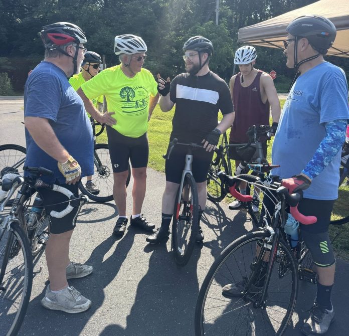 This image depicts Out-Spokin’ Wheelmen members at a recent biking event. Sept. 14 bicycle tour to feature stops at 2 Trumbull County wineries