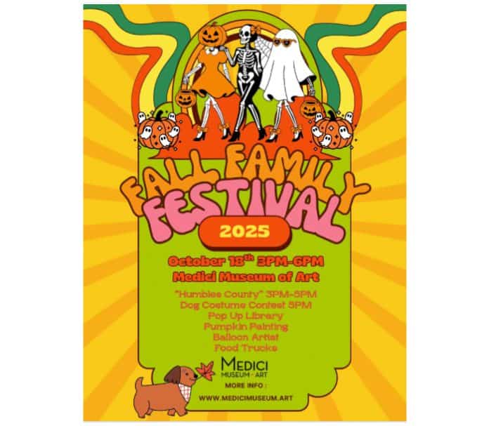 Medici Museum of Art 10-25 WEB Medici Museum of Art to host ‘Fall Festival for the Community’. This poster depicts the upcoming event at the Medici.