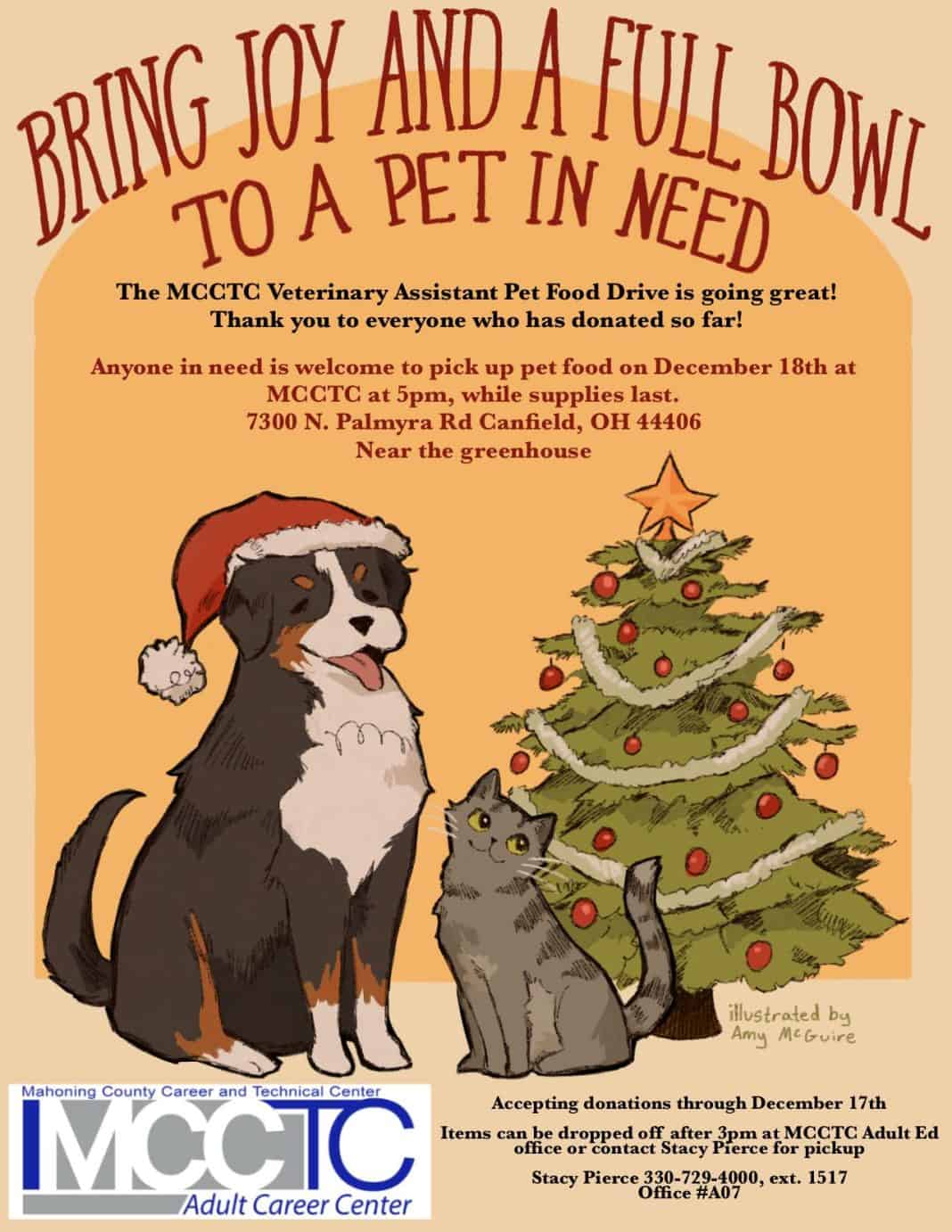 MCCTC’s veterinary program to distribute pet food Dec. 18