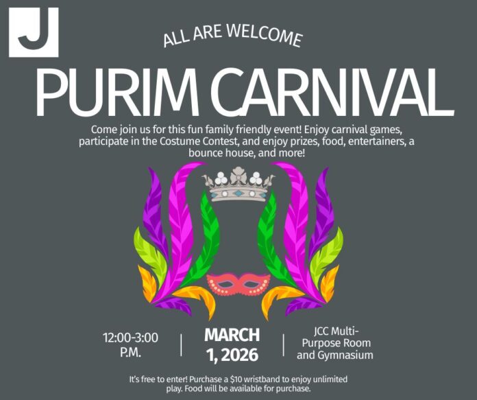 JCC to hold Purim Carnival on March 1