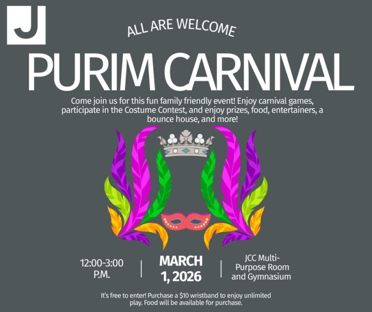 JCC to hold Purim Carnival on March 1
